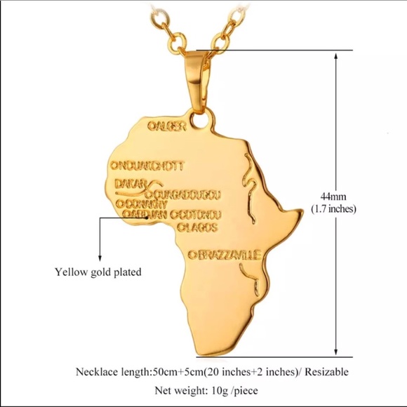 New 18K gold map necklace - Picture 2 of 4